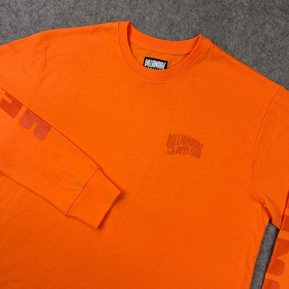 Billionaire Boys Club Shirt Men Medium Orange Mindset Long Sleeve Tee Streetwear